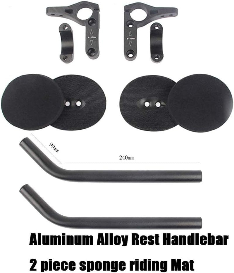 Aero Bars for Bicycle | Aluminum Alloy TT Handlebars - Black Armrest for Mountain & Road Bikes