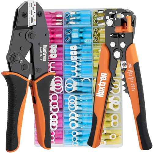 Crimping Tool For Heat Shrink Connectors, 310PCS AWG 22-10 Waterproof Automotive Marine Grade Heat Shrink Wire Connectors and Wire Stripper