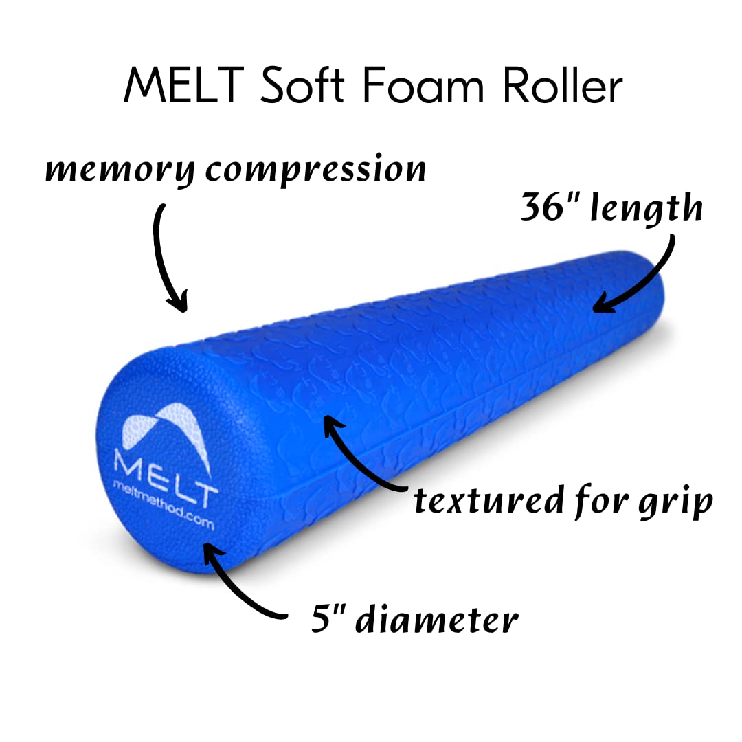 MELT Soft Foam Roller 36 Inch Full Body Roller- Low Density for Gentle Compression
