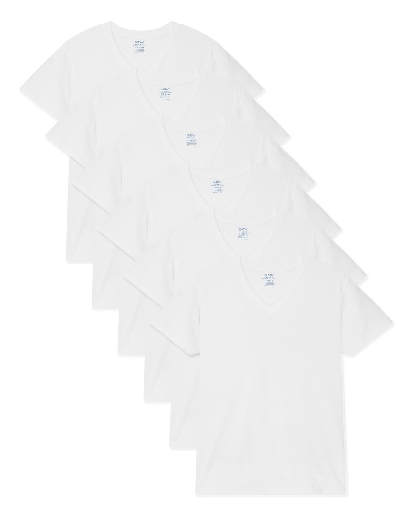 Gildan Men's V-Neck T-Shirts Multipack, 6-Pack