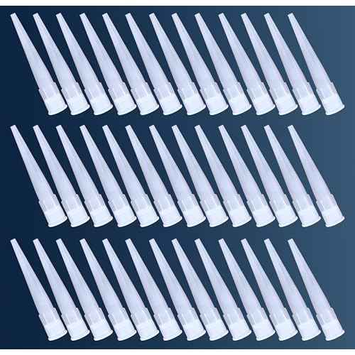 40pcs ANZHUO Caulking Nozzles for Caulking Gun Tip Tool for Caulking Gun White Used for sealing seams installing glass doors and windows tiles kitchenware advertisements, etc