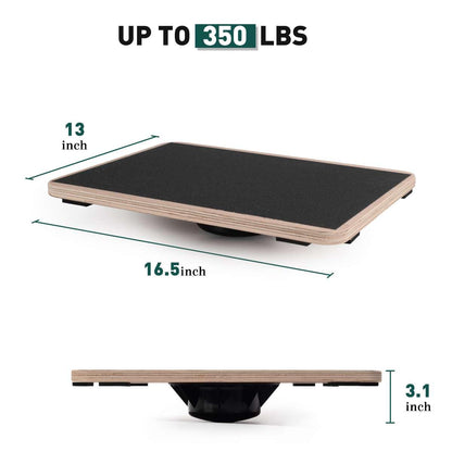 360 Degree Rotation Balance Board Wobble Board Anti-Slip Balance Boards for Adults Wooden Rocker Board Balance Board for Physical Therapy Standing Desk Core Strength