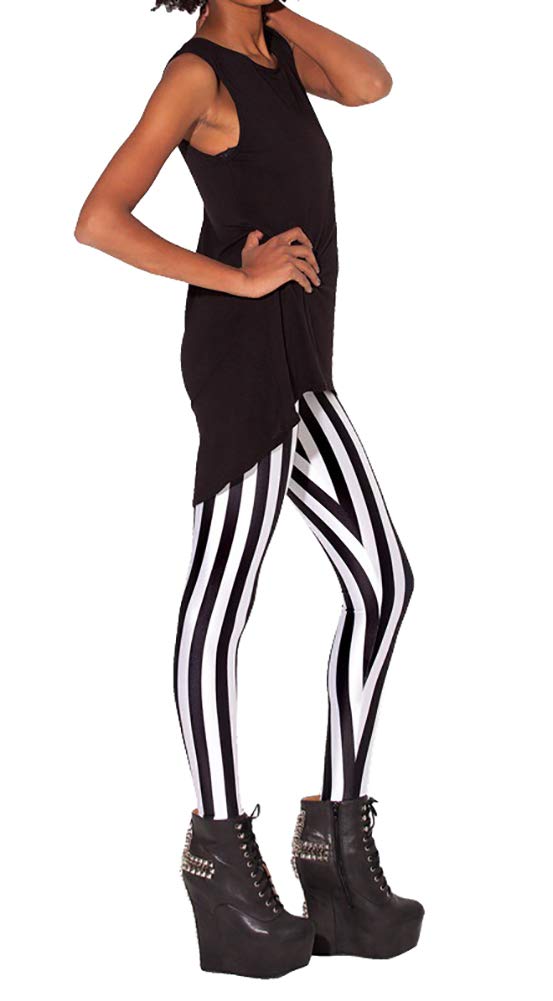 QZUnique Leggings for Women, Halloween Full-Length Printed Legging Footless Elastic Yoga Pants, Regular and Plus Size