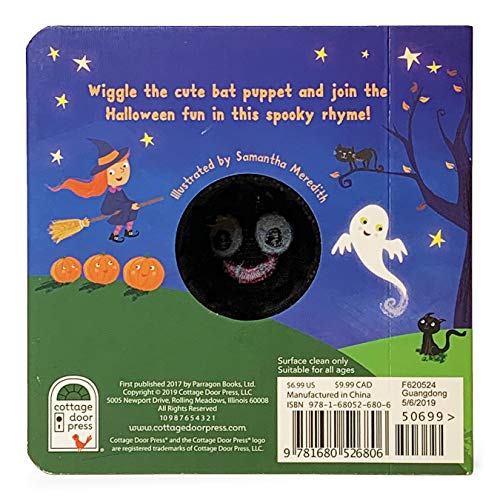 Spooky, Spooky, Little Bat Finger Puppet Halloween Board Book Ages 0-4
