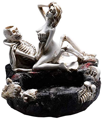 RUITASA Creative Skull Ashtray & Love Never Dies Skull Ashtray Fun Taste The Living Room Decoration For Smoking Room Decor Gifts for Smokers