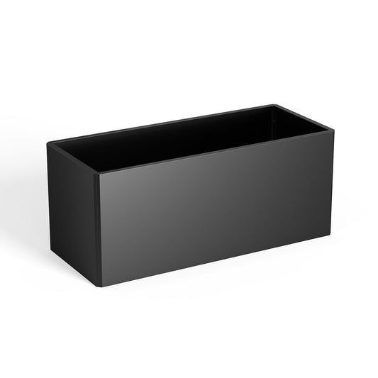 Ganeekiron Rectangular Planter Box (36''L x 15''W x 15''H) Large Planter Box Outdoor, Metal Planters with 6 Drainage Holes for Commercial Residential Patio Deck and Backyard, Black