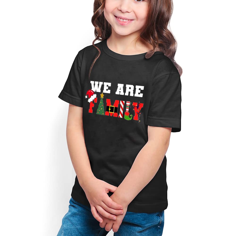Merry and Bright Shirt Christmas T-Shirts for Family Couple Outfit Tee Christmas Top Parent-Child Short Sleeves, Men, S, Black7