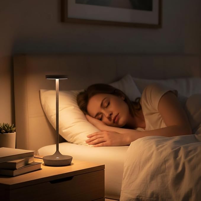 Cordless Table Lamp Rechargeable - 6000mAh LED Battery Operated Table Light - Portable Touch Dimmable Outdoor Waterproof Table Lamps for Patio Restaurant Dining (2 Rust)