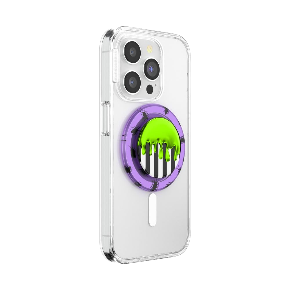 PopSockets Phone Grip for MagSafe with Kickstand, Magnetic Stand, Swappable Top, Secure Hold for iPhone MagSafe Cases, Phone & Tablet Grip, Beetlejuice - Beetlejuice Drip