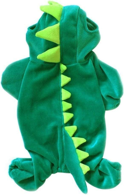 Hotumn Dinosaur Dog Halloween Costume Pet Dino Hoodie for Small Dogs (Small, Green)