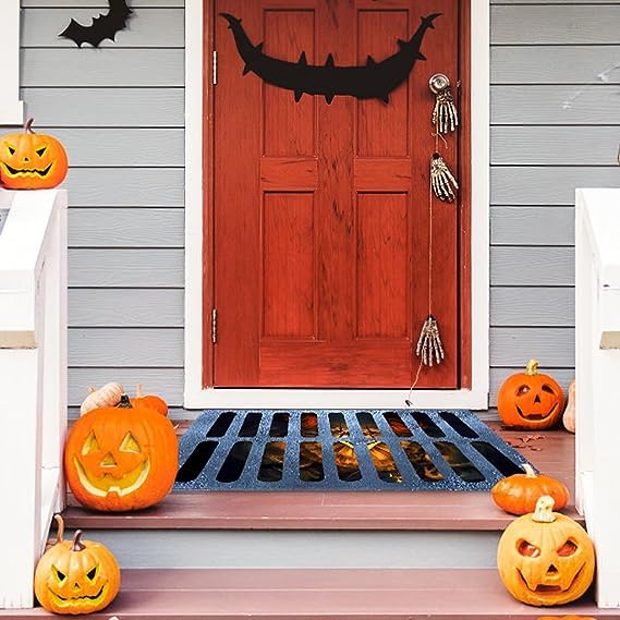 3D Illusion Clown Door Mat, Horror Movie Sewer Doormat, Indoor/Outdoor Welcome Rug (B)