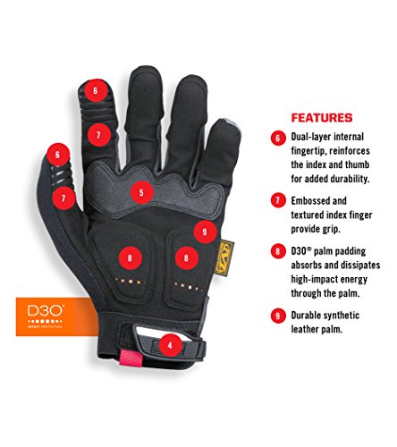 Mechanix Wear - M-Pact Gloves (X-Large, Black/Grey) MPT-58-011