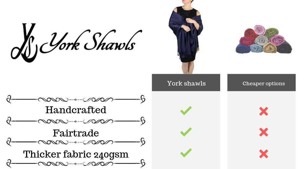 Pashmina Shawls and Wraps for Women - Ideal for Summer Weddings and Special Events - Gold