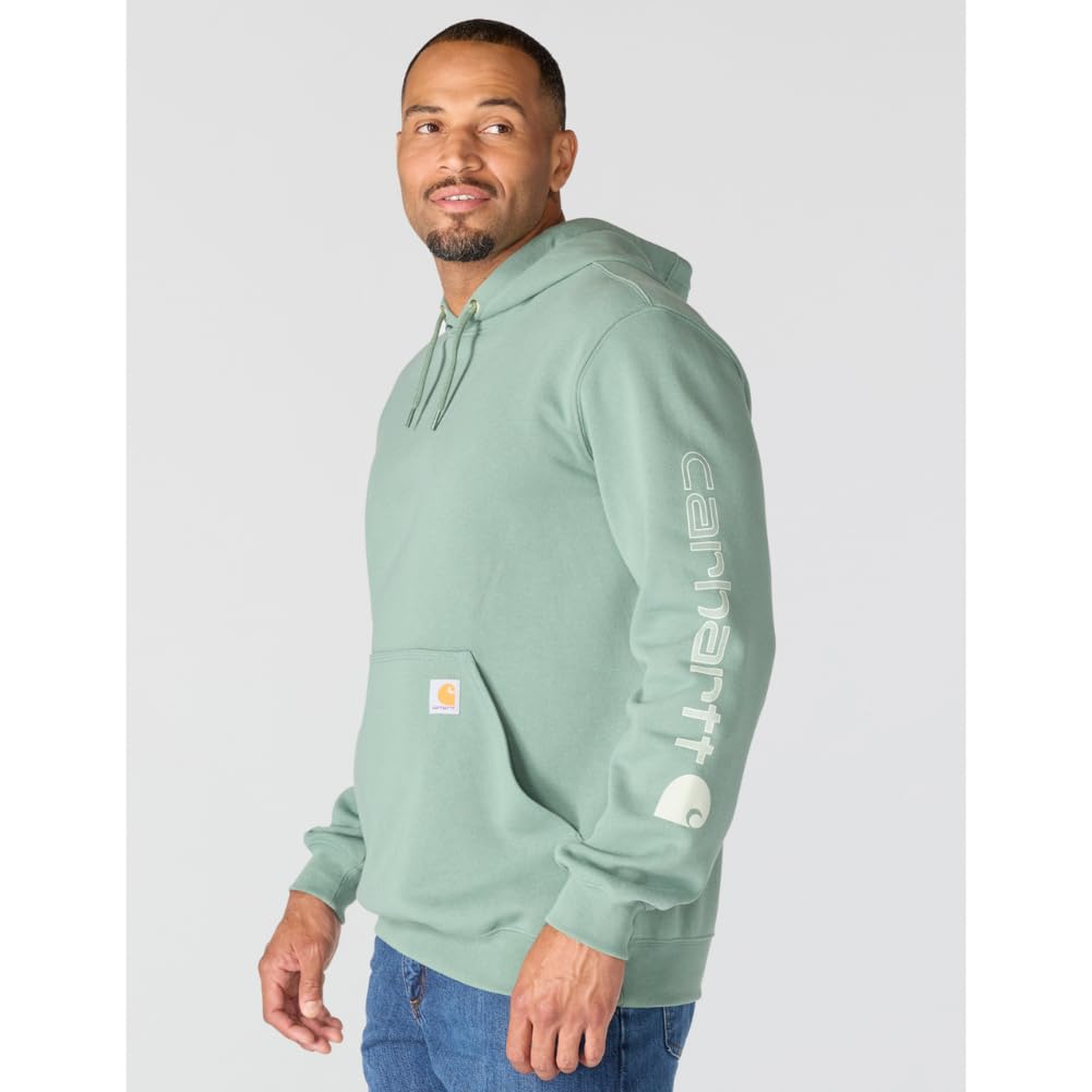 Carhartt Men's Iconic K288 Logo Sweatshirt, Green Slate, Large