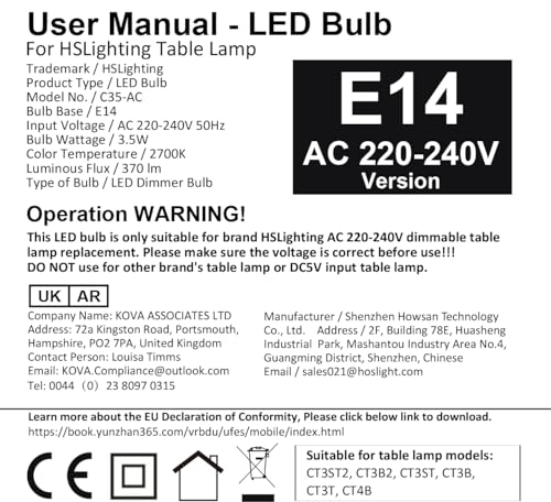 HSLighting Bedside Lamps, Touch Control Table Lamp 3-Way Brightness Dimmable Small Lamp with Metal Base LED Desk Lamp Minimalist Nightstand for Bedroom Living Room Gift Decor, Dimmable Bulb Included