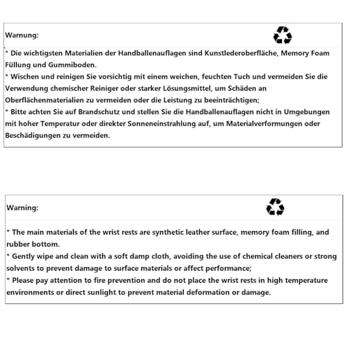 Cacoy Ergonomic PU Leather Keyboard Wrist Rest and Mouse Pad Wrist Support Set Memory Form-Filled and Non-Slip Base Easy-Typing and Pain Relief Wrist Rest for Office Computer Laptop (Black)