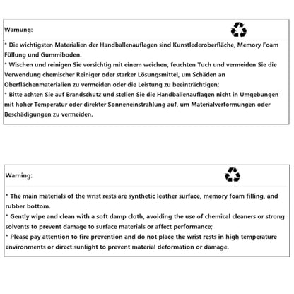 Cacoy Ergonomic PU Leather Keyboard Wrist Rest and Mouse Pad Wrist Support Set Memory Form-Filled and Non-Slip Base Easy-Typing and Pain Relief Wrist Rest for Office Computer Laptop (Black)