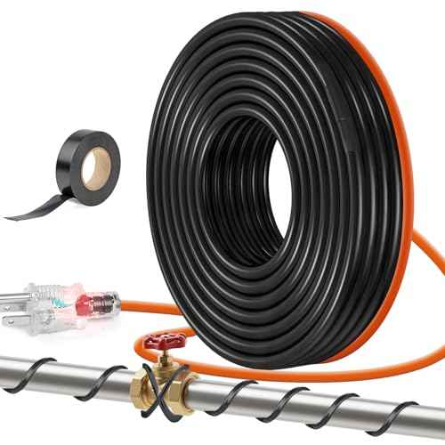 5W/FT 120V Pipe Heat Tape 50FT (3FT-200FT) - Freeze Protection Heating Cable for Metal/Plastic Water Pipes, Maintains Flow at -40¡ÆF