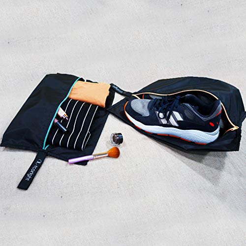 Ecoright Shoe Bags for Travel, Set of 2, 100% Recycled Water-Resistant Zipper Pouch Bags, Shoe Bags for Storage, Travel Essentials for Men & Women