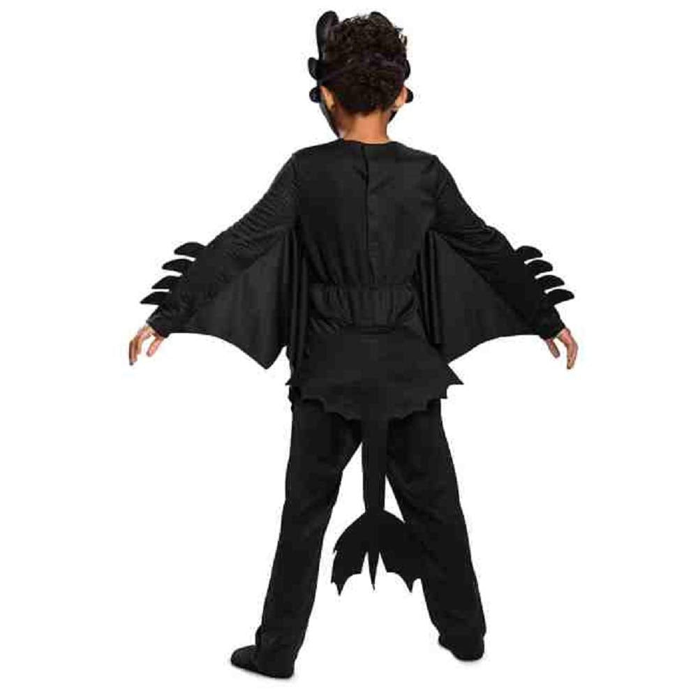 Toothless Classic How to Train Your Dragon Child Costume, Kids Size (7-8),Black