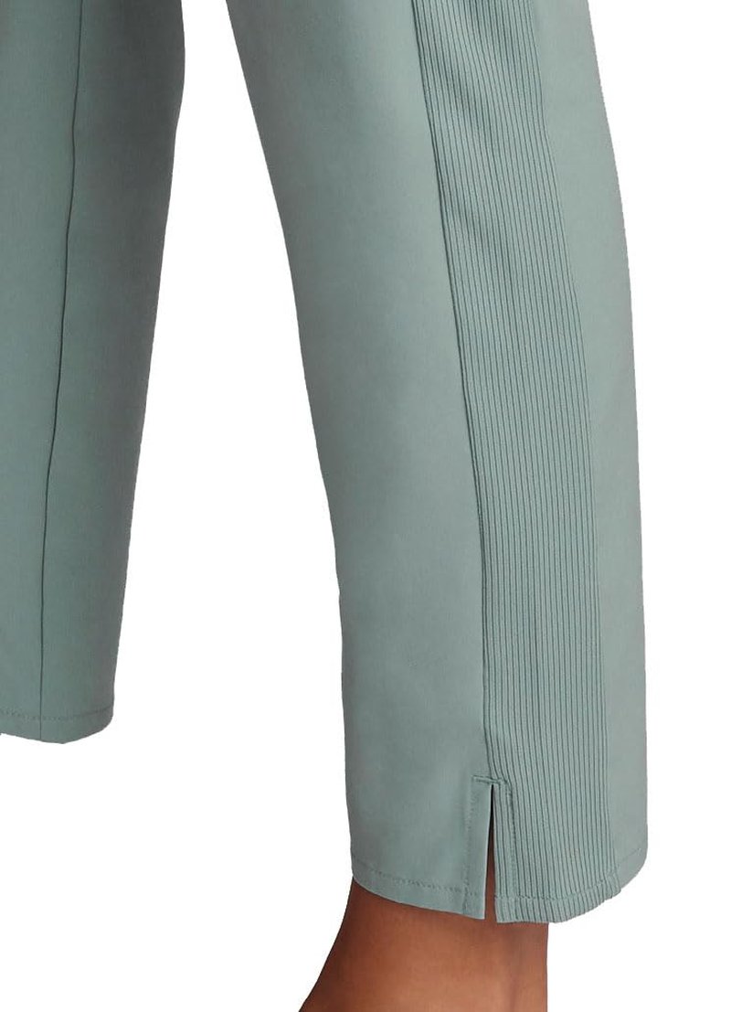 RBX Women's Ankle Pant, Quick Drying Lightweight Stretch Woven Straight Leg Pants with Pockets Ribbed Side Sea Mist L