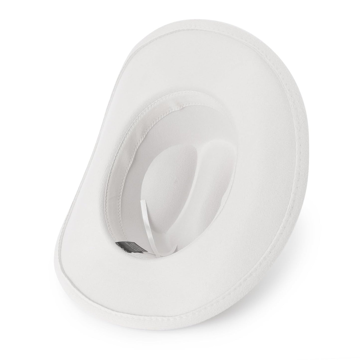 DRESHOW Classic Western Felt Cowboy Cowgirl Hat for Women Men Outdoor Wide Brim Belt Buckle Retro Panama Hat Unisex Rolled up Caps