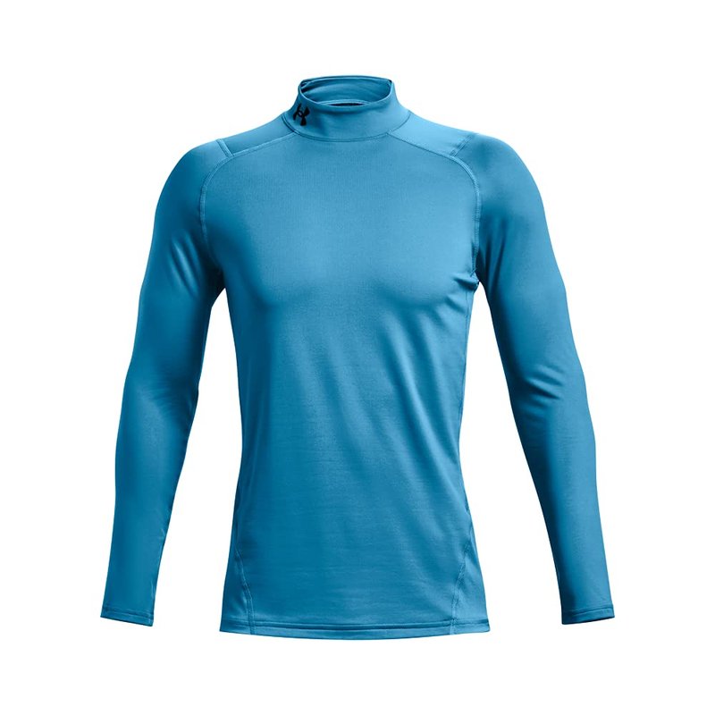 Under Armour Men's ColdGear Armour Fitted Mock, Radar Blue (422)/Black, Large