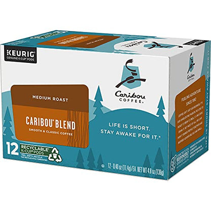 Caribou Coffee Caribou Blend Keurig Single-Serve K-Cup Pod, Medium Roast Coffee, 12 Count