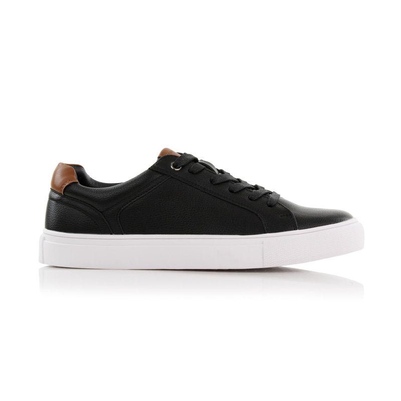Ferro Aldo Men's Daniel Classic Low-Top Fashion Sneakers | Casual Lace-Up Court Shoe | MFA19692 | in Black, Size 9