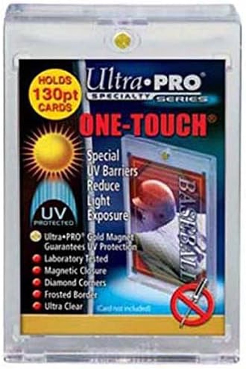 Magnetic One Touch Card Holders - 10 Ultra Pro 130pt Holders for Cards Up to 130 Point Thickness