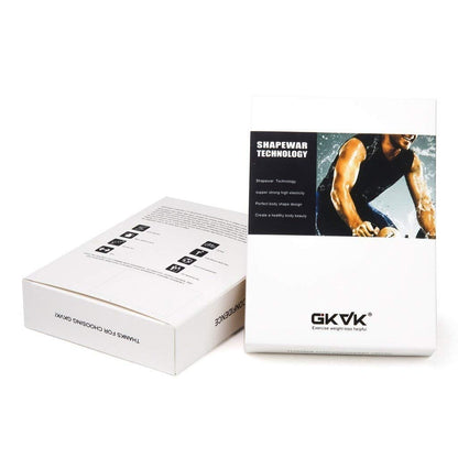 GKVK Mens Slimming Body Shaper Vest Shirt Abs Abdomen Slim,XXL(chest size 116cm-120cm/46inches-48inches),Black