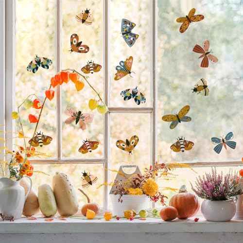 Watercolor Butterfly Wall Decals Peel and Stick, Wall Stickers for Girls Room, Boho Butterfly