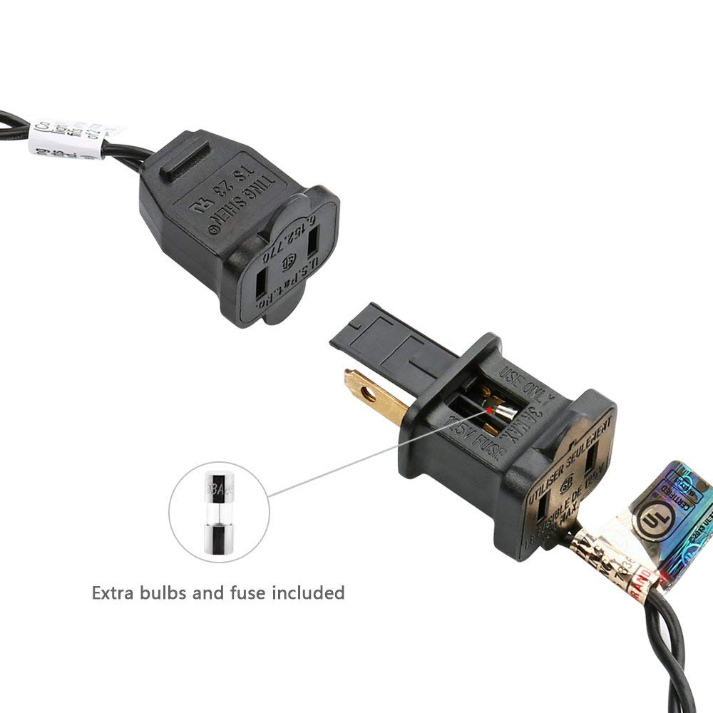 Brizled Orange Halloween Lights, 21.3ft 100-ct Incandescent String Lights Connectable, UL Certified, Black Wire Mini Light Set for Indoor & Outdoor Decorations, Holiday, Christmas