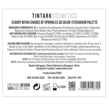Tintark 30 Colors Makeup Eyeshadow Palette for Beauty & Matte Metallic Shimmer Pearl Glitter Eye Shadow Pallet & Rainbow Colorful Eye Makeup for Girls & Highly Pigment Eyeshadow Cosmetics