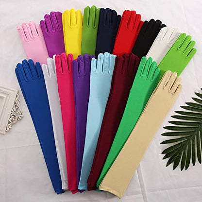 JOMOCARE Cosplay Gloves Long Tight Strech Gloves for Cosplay Costume Green Screen (Black)