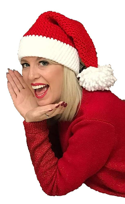 Caistre Women's Soft Slouchy Warm Knit Skull Cap - Christmas Beanie Hat - Red
