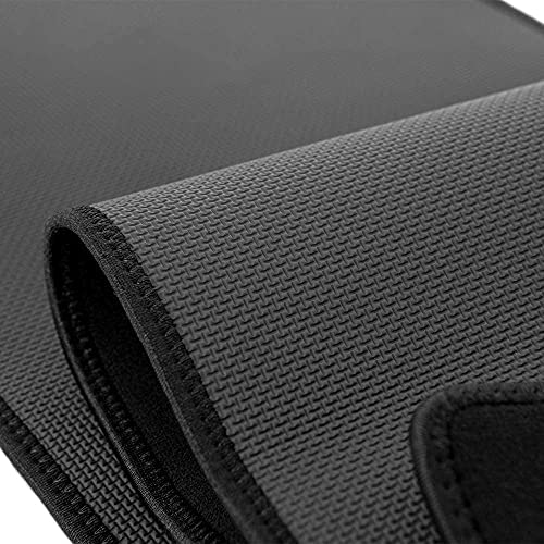 Bracoo Waist Trimmer Wrap,Sweat Sauna Slim Belly Belt for Men & Women-Abdominal Waist Trainer,Increased Core Stability, SE22 Black