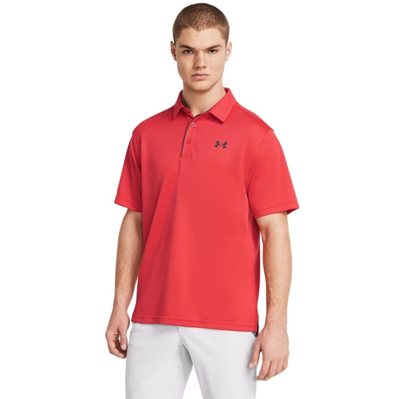 Under Armour Men's Tech Golf Polo, (814) Red Solstice / / Pitch Gray, XX-Large Tall