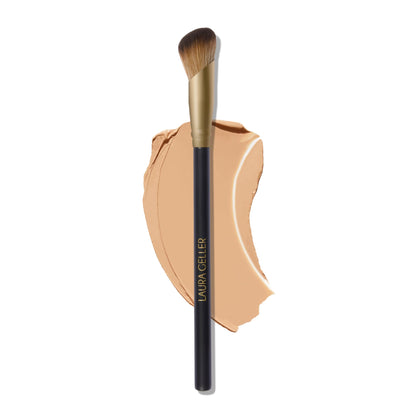 LAURA GELLER NEW YORK Retractable Black Kabuki Brush for Liquid, Cream and Powder Face Makeup With Aluminum Handle
