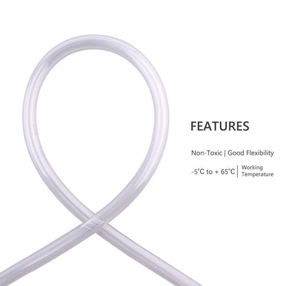 DERNORD PVC Tubing 1/4"ID X 3/8"OD Flexible Clear Vinyl Hose 10 Feet for Food Grade