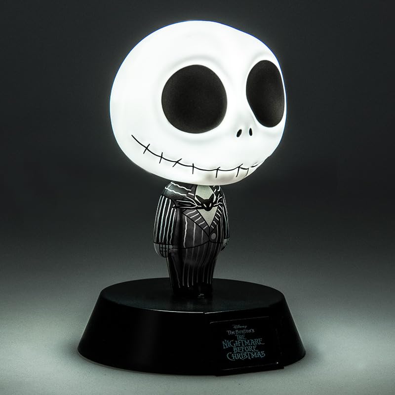 Paladone Jack Skellington Icon Light - Officially Licensed Nightmare Before Christmas Merchandise, Collectible Gift for Film Fans, Spooky Halloween Decor, Battery Powered, (10 cm)