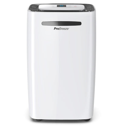 Pro Breeze® 20L/Day Dehumidifier with Digital Humidity Display, Sleep Mode, Continuous Drainage, Laundry Drying and 24 Hour Timer - Ideal for Damp and Condensation