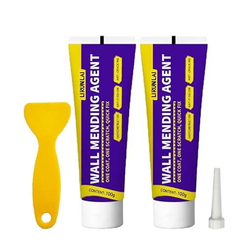 Wall Mending Agent, Quick Spackle Wall Repair, Universal Wall Hole Filler, Drywall Hole Filler for Home, Easy Use Plaster Wall Repair, Self Adhesive Wall Spackle for Crack, Scratches (2)