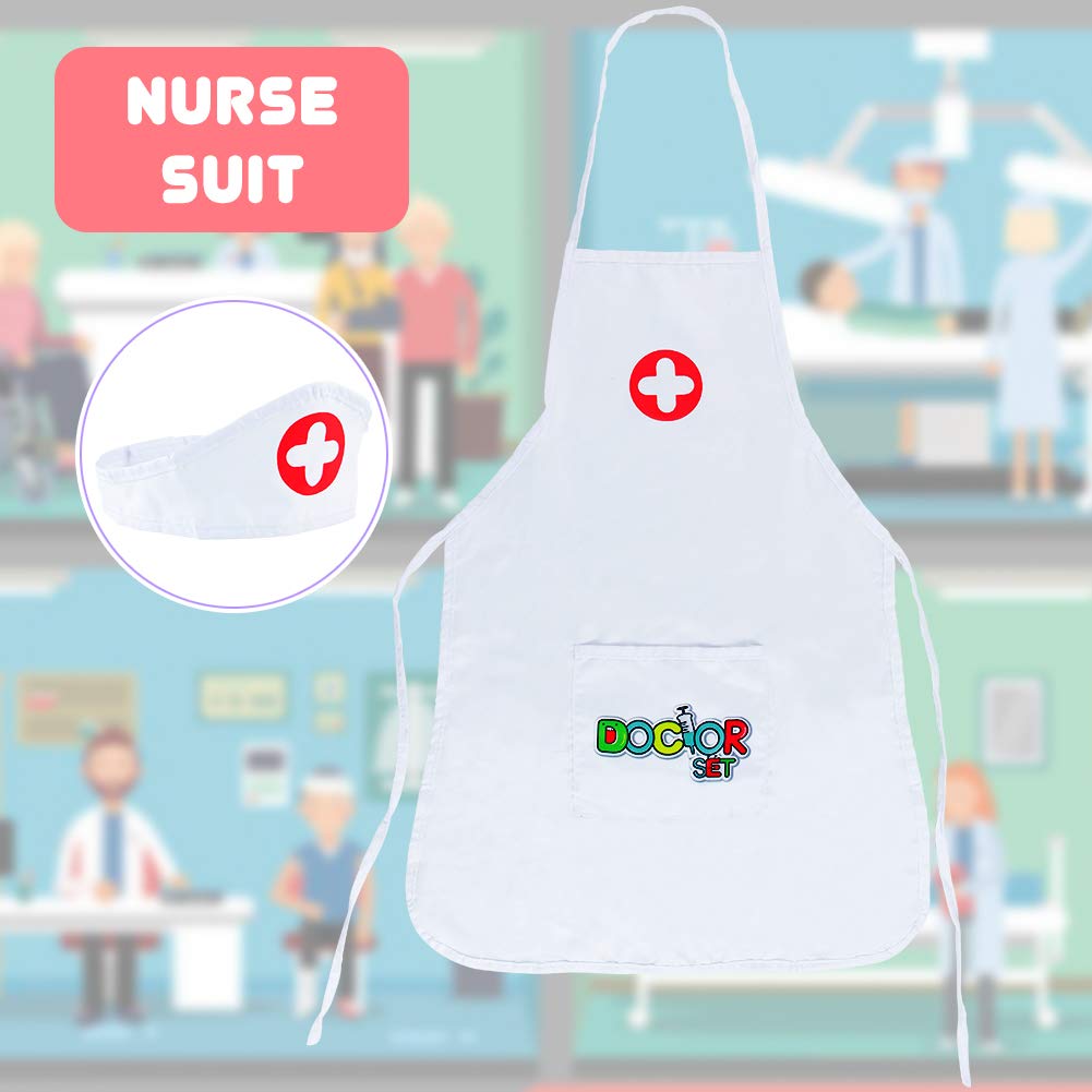 Doctors Set for Kids Role Play Toys Doctors Outfit Doctor Costume Kids Toys for 3 Year Old Girls Boys Lab Coat Kid Clothes Doctor Set Pretend Play Dressing Up 2 3 4 5 6 Year Old Girl Boy Gifts