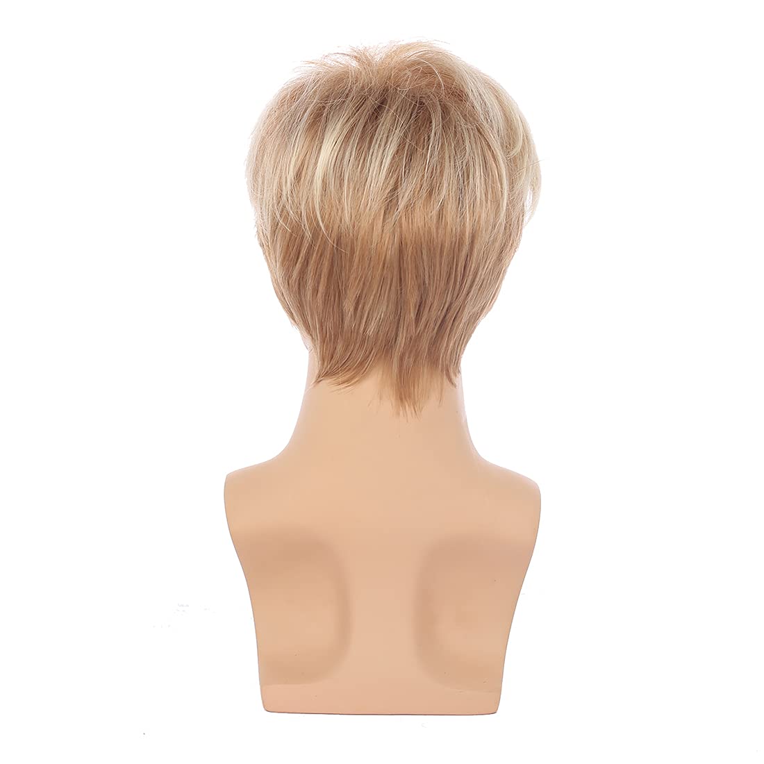 Baruisi Mens Wig Short Blonde Synthetic Hair Wig Halloween Costume Cosplay Wigs with Wig Cap