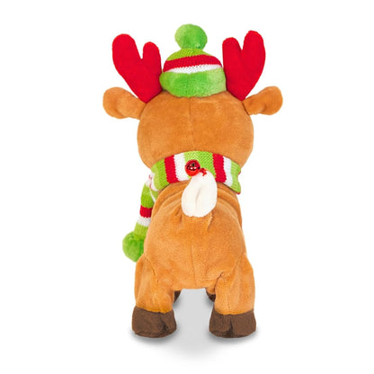 Cuddle Barn | Tooty Rudy - Farting Reindeer Toy | Christmas Plush Walks, Shakes Tail, Makes Fart Noises - Sings We Wish You a Smelly Christmas | White Elephant Gift for Adults, Teens, Kids - 10 Inches