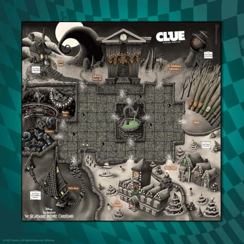CLUE: Disney The Nightmare Before Christmas | Collectible Clue Game Based on Disney Classic Film | Officially-Licensed Game with Familiar Locations and Iconic Characters