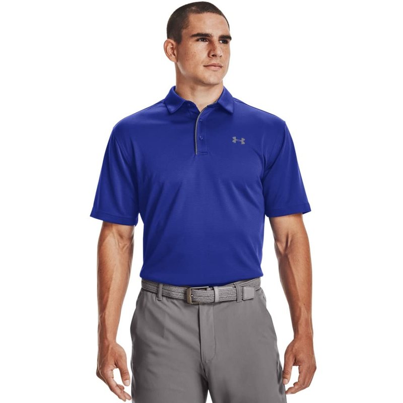 Under Armour Men's Tech Golf Polo, Royal (400)/Graphite, X-Small