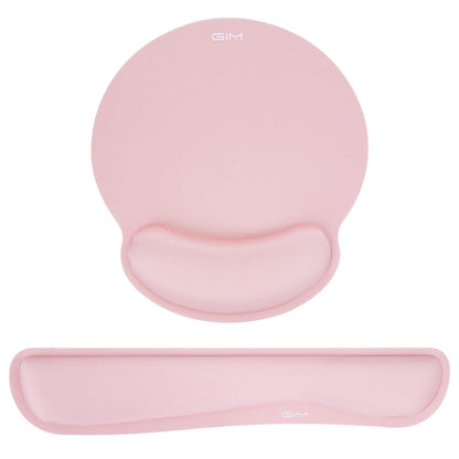 GIM Ergonomic Keyboard Wrist Rest and Mouse Pad with Wrist Support, Memory Foam Mouse Cushion Anti-Slip Computer Wrist Rest Pad for Comfortable Typing Wrist Pain Relief Keyboard Wrist Rest (Pink)