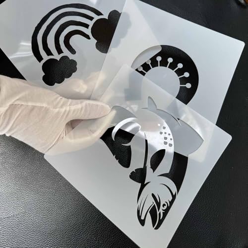MAGJUCHE Wheat Stencil 6 Inches, Reusable Wheat Stencil for Painting DIY Crafts Decor
